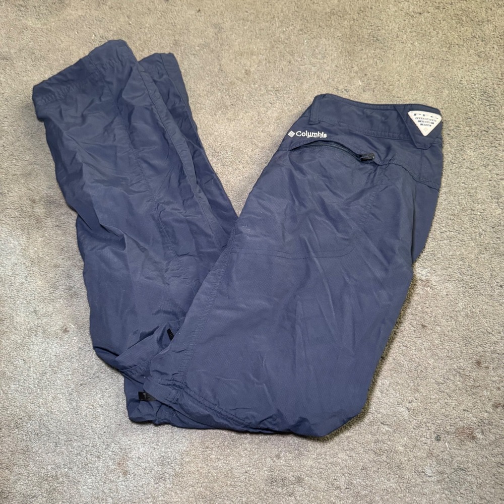 Columbia PFG Convertible Pants Womens 6 Regular Navy Blue Omni-Shade Hiking